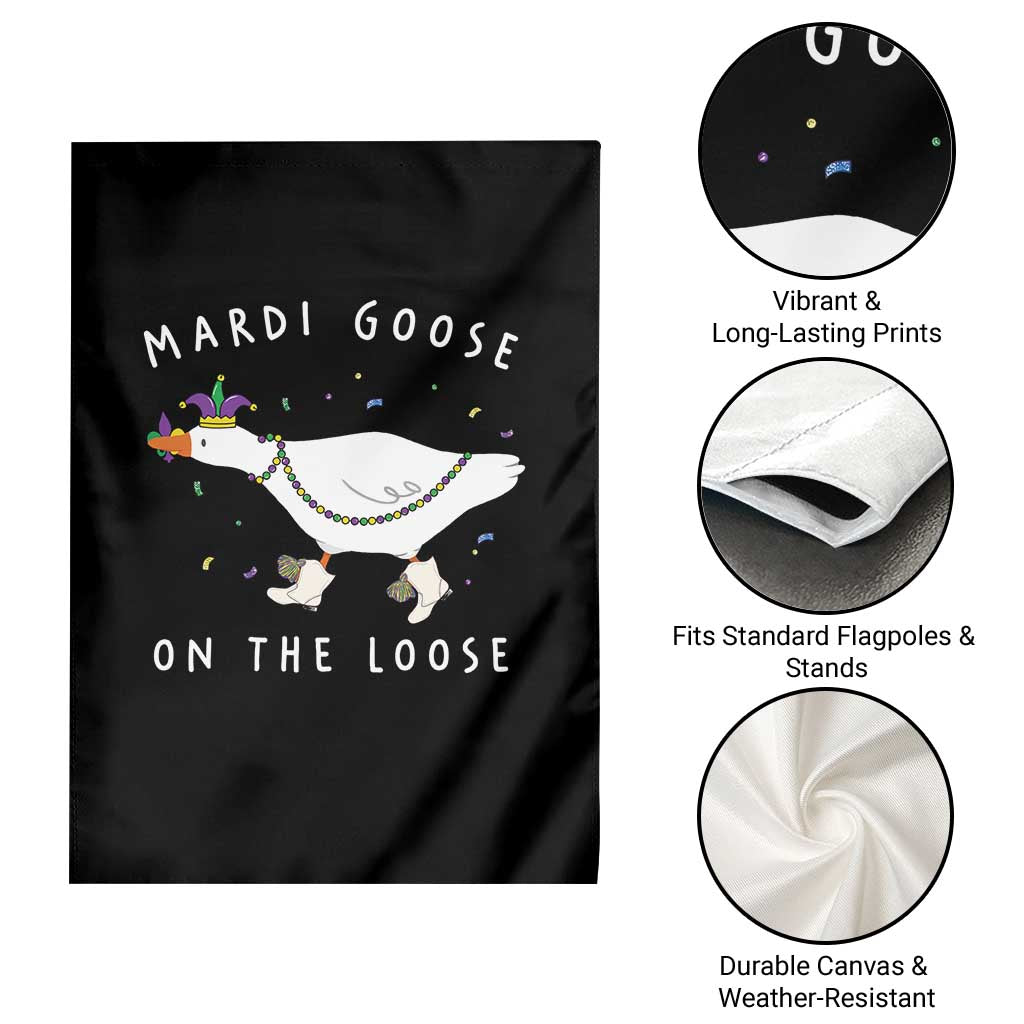 Mardi Goose On The Loose Garden Flag Funny Mardi Gras Carnival Parade TS11 Print Your Wear