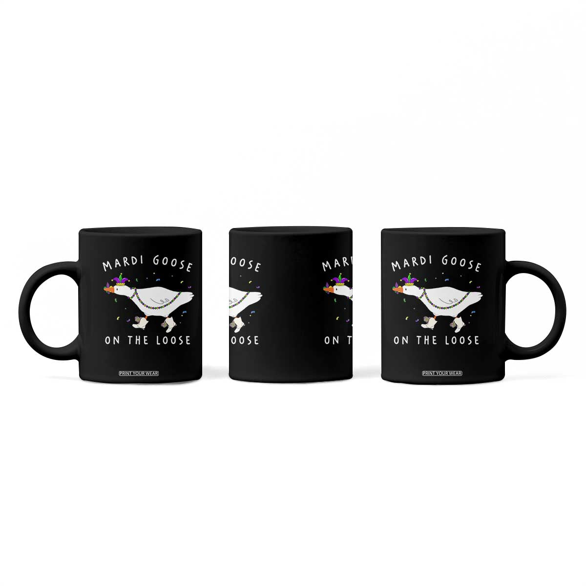 Mardi Goose On The Loose Coffee Mug Funny Mardi Gras Carnival Parade TS11 Print Your Wear