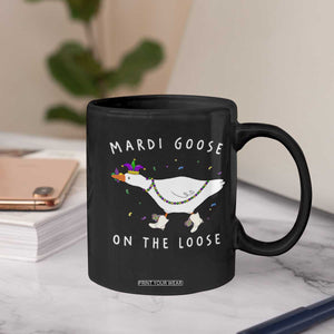 Mardi Goose On The Loose Coffee Mug Funny Mardi Gras Carnival Parade TS11 Print Your Wear