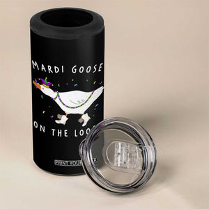 Mardi Goose On The Loose 4 in 1 Can Cooler Tumbler Funny Mardi Gras Carnival Parade TS11 Print Your Wear