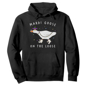 Mardi Goose On The Loose Hoodie Funny Mardi Gras Carnival Parade TS11 Black Print Your Wear