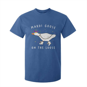 Mardi Goose On The Loose T Shirt For Kid Funny Mardi Gras Carnival Parade TS11 Royal Blue Print Your Wear