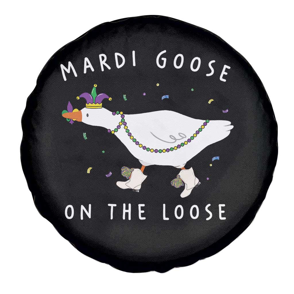 Mardi Goose On The Loose Spare Tire Cover Funny Mardi Gras Carnival Parade TS11 Print Your Wear