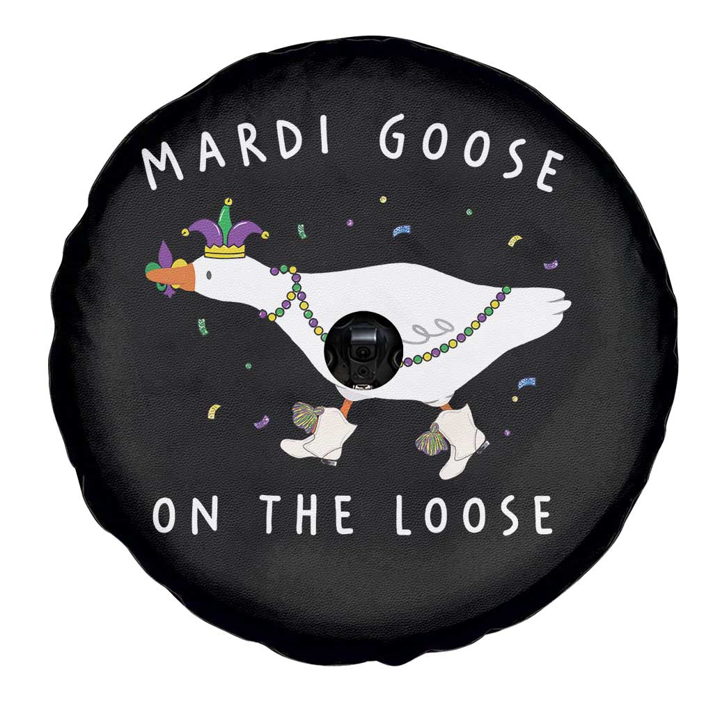 Mardi Goose On The Loose Spare Tire Cover Funny Mardi Gras Carnival Parade TS11 Print Your Wear