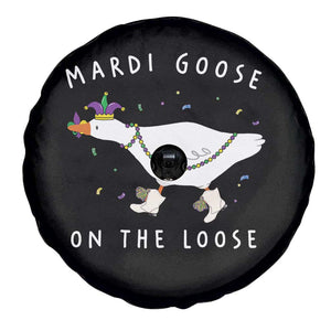 Mardi Goose On The Loose Spare Tire Cover Funny Mardi Gras Carnival Parade TS11 Print Your Wear