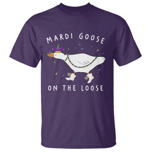 Mardi Goose On The Loose T Shirt Funny Mardi Gras Carnival Parade TS11 Purple Print Your Wear