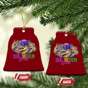 Funny Mardi Gras Six Seven Bruh Ceramic Ornament 67 Meme Mardigator Alligator TS11 Print Your Wear