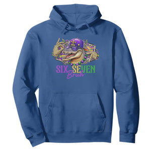 Funny Mardi Gras Six Seven Bruh Hoodie 67 Meme Mardigator Alligator TS11 Royal Blue Print Your Wear