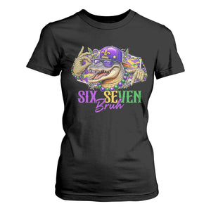 Funny Mardi Gras Six Seven Bruh T Shirt For Women 67 Meme Mardigator Alligator TS11 Black Print Your Wear