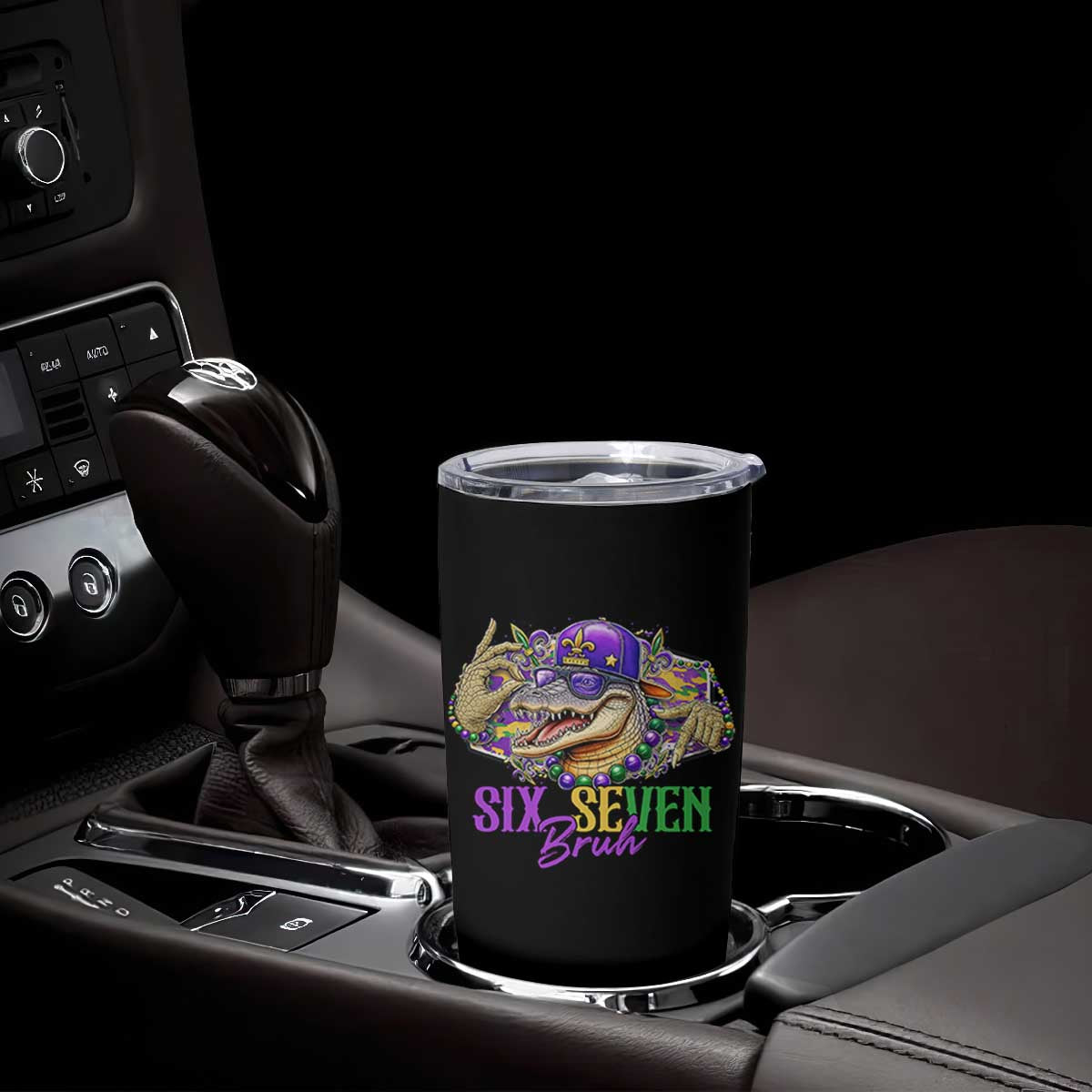 Funny Mardi Gras Six Seven Bruh Tumbler Cup 67 Meme Mardigator Alligator TS11 Print Your Wear