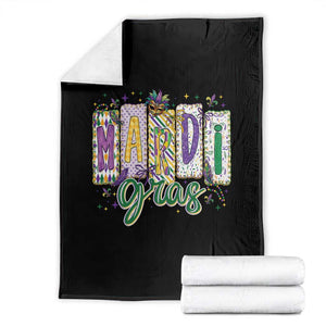 Mardi Gras Throw Blanket New Orleans Carnival Girly Fat Tuesday TS11 Black Print Your Wear