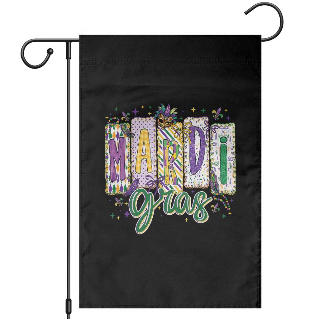 Mardi Gras Garden Flag New Orleans Carnival Girly Fat Tuesday TS11 Black Print Your Wear