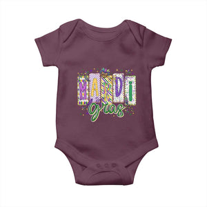 Mardi Gras Baby Onesie New Orleans Carnival Girly Fat Tuesday TS11 Maroon Print Your Wear
