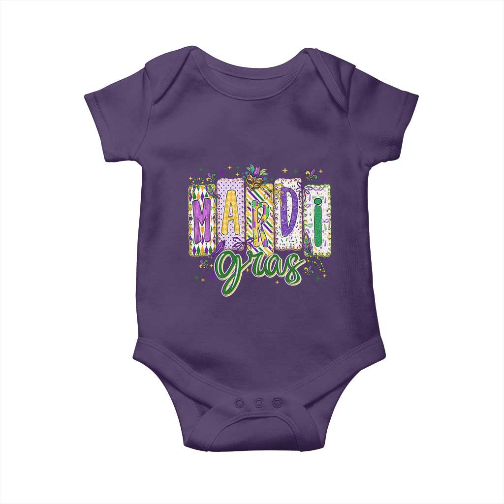 Mardi Gras Baby Onesie New Orleans Carnival Girly Fat Tuesday TS11 Purple Print Your Wear