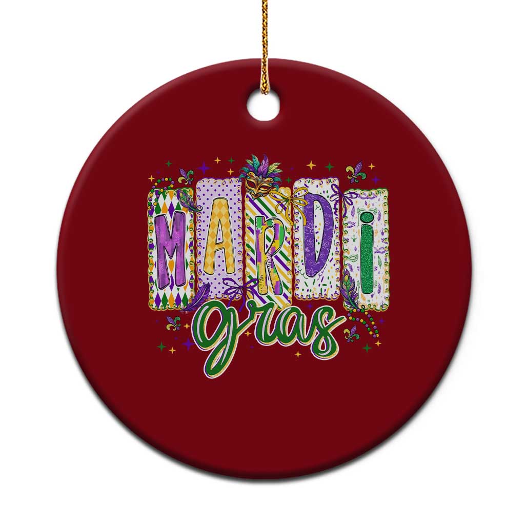 Mardi Gras Ceramic Ornament New Orleans Carnival Girly Fat Tuesday TS11 1pc Red Print Your Wear