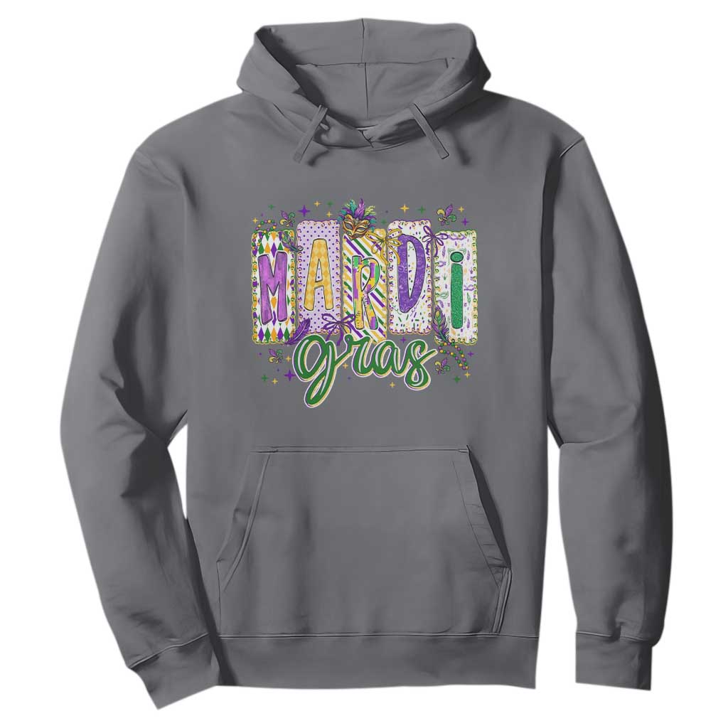Mardi Gras Hoodie New Orleans Carnival Girly Fat Tuesday TS11 Charcoal Print Your Wear