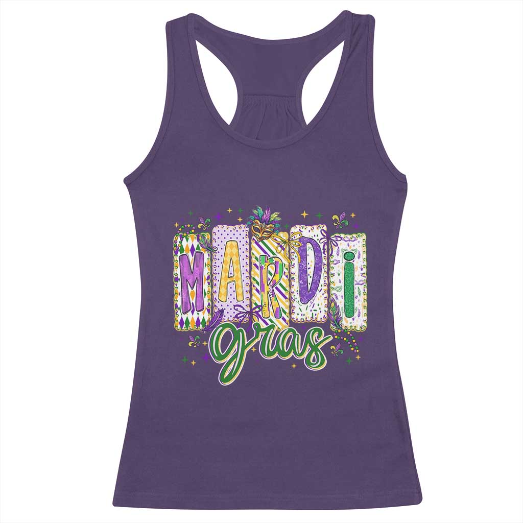 Mardi Gras Racerback Tank Top New Orleans Carnival Girly Fat Tuesday TS11 Purple Print Your Wear
