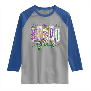 Mardi Gras Raglan Shirt New Orleans Carnival Girly Fat Tuesday TS11 Sport Gray Royal Print Your Wear