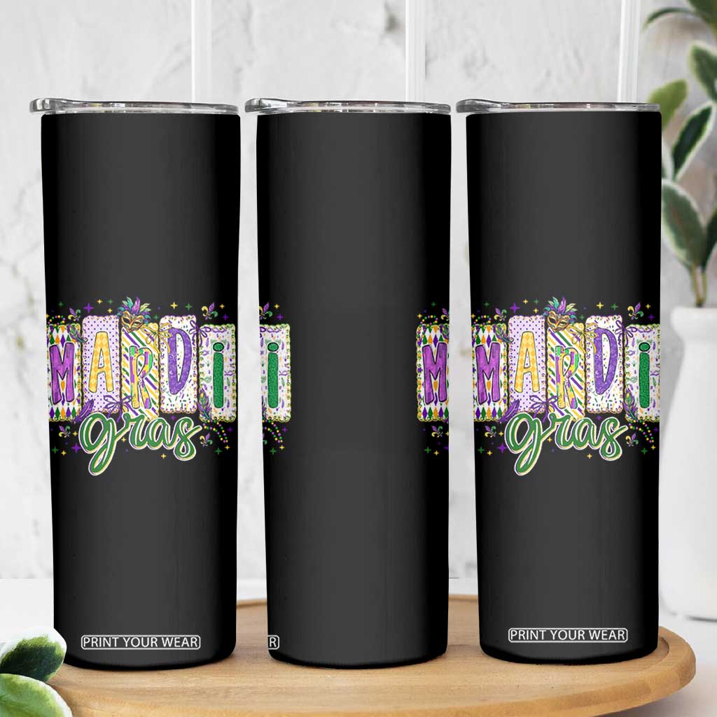 Mardi Gras Skinny Tumbler New Orleans Carnival Girly Fat Tuesday TS11 Print Your Wear