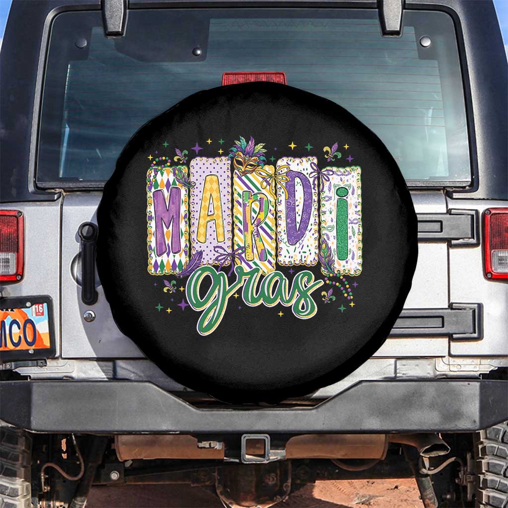 Mardi Gras Spare Tire Cover New Orleans Carnival Girly Fat Tuesday TS11 No hole Black Print Your Wear