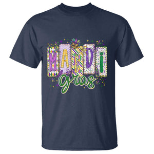 Mardi Gras T Shirt New Orleans Carnival Girly Fat Tuesday TS11 Navy Print Your Wear