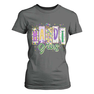 Mardi Gras T Shirt For Women New Orleans Carnival Girly Fat Tuesday TS11 Dark Heather Print Your Wear