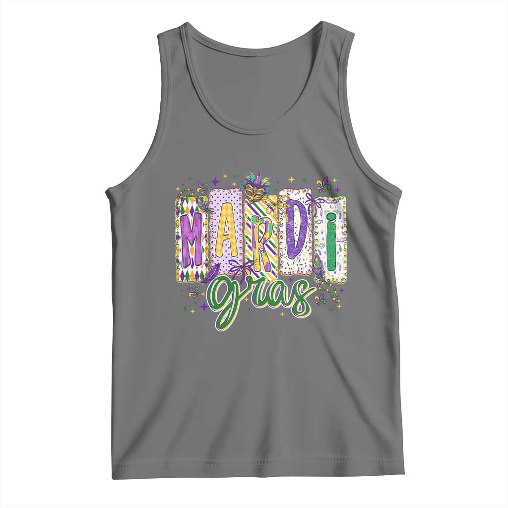 Mardi Gras Tank Top New Orleans Carnival Girly Fat Tuesday TS11 Black Heather Print Your Wear