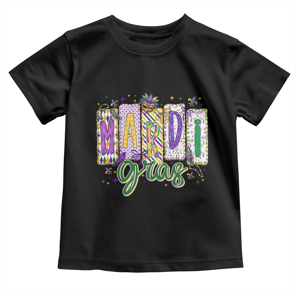 Mardi Gras Toddler T Shirt New Orleans Carnival Girly Fat Tuesday TS11 Black Print Your Wear