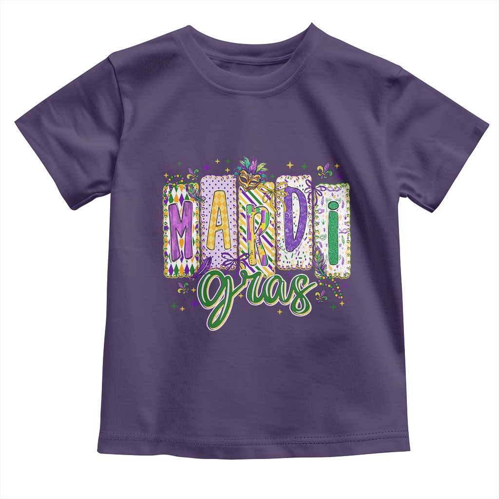 Mardi Gras Toddler T Shirt New Orleans Carnival Girly Fat Tuesday TS11 Purple Print Your Wear