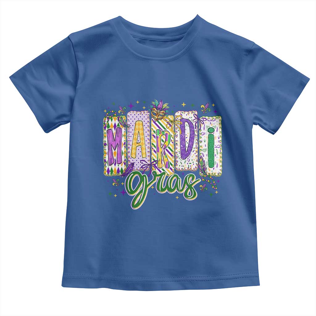 Mardi Gras Toddler T Shirt New Orleans Carnival Girly Fat Tuesday TS11 Royal Blue Print Your Wear