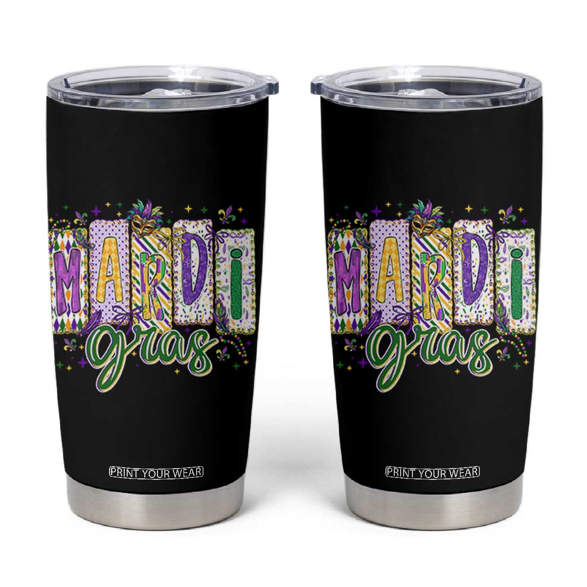 Mardi Gras Tumbler Cup New Orleans Carnival Girly Fat Tuesday TS11 Black Print Your Wear