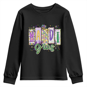 Mardi Gras Youth Sweatshirt New Orleans Carnival Girly Fat Tuesday TS11 Black Print Your Wear