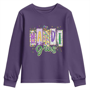 Mardi Gras Youth Sweatshirt New Orleans Carnival Girly Fat Tuesday TS11 Purple Print Your Wear