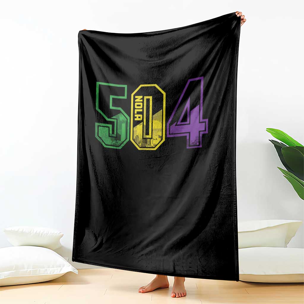 Mardi Gras 504 Nola New Orleans Louisiana LA Throw Blanket TS11 Print Your Wear