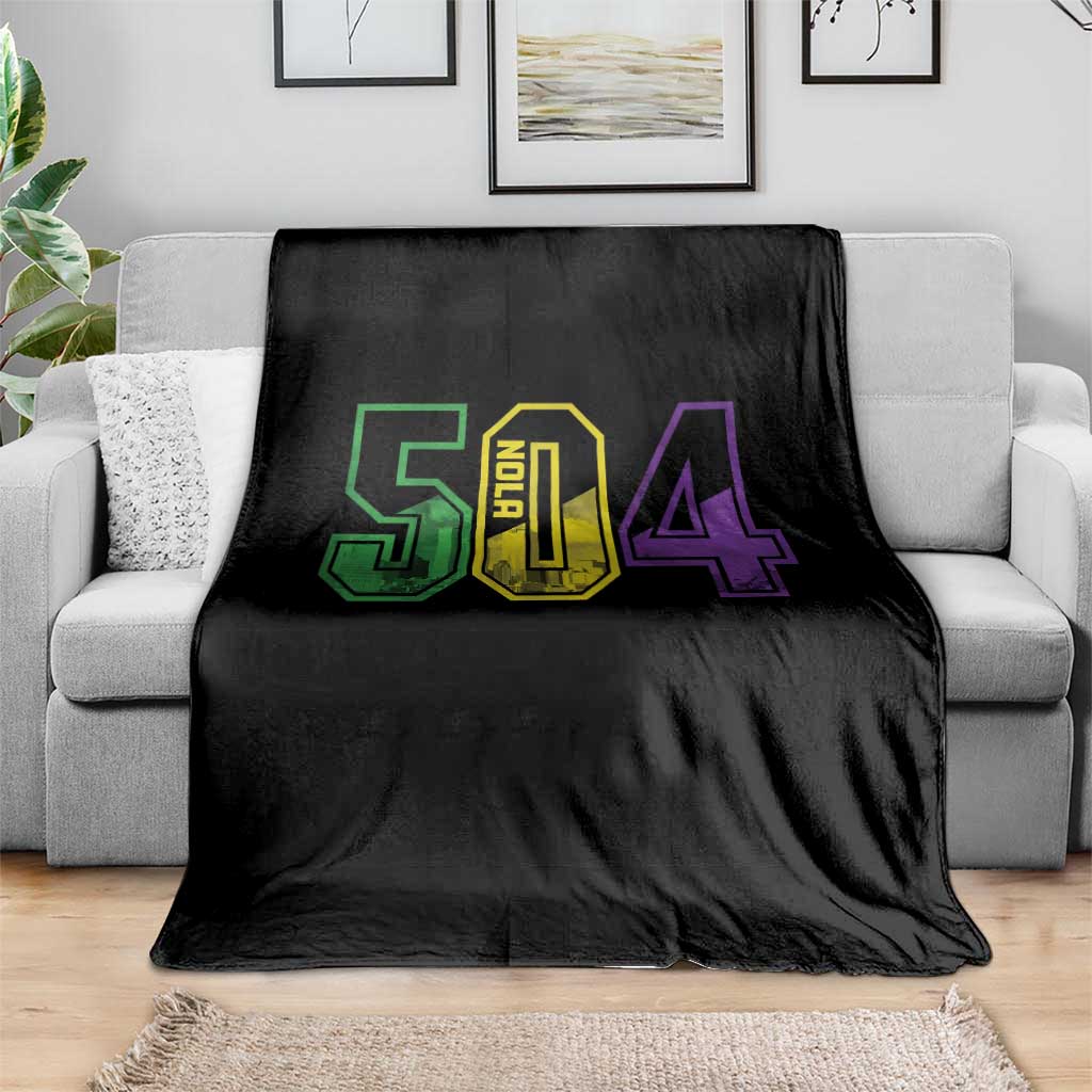 Mardi Gras 504 Nola New Orleans Louisiana LA Throw Blanket TS11 Print Your Wear