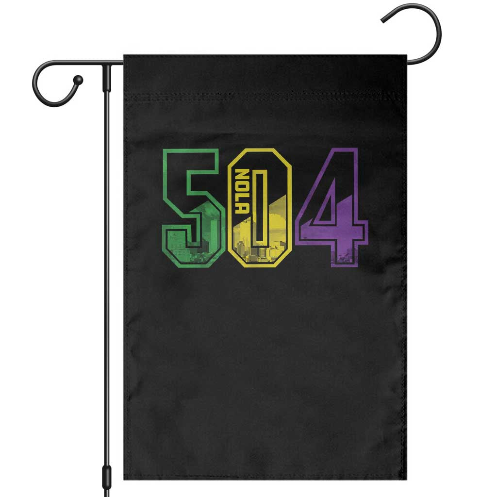 Mardi Gras 504 Nola New Orleans Louisiana LA Garden Flag TS11 Black Print Your Wear