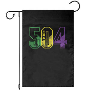 Mardi Gras 504 Nola New Orleans Louisiana LA Garden Flag TS11 Black Print Your Wear