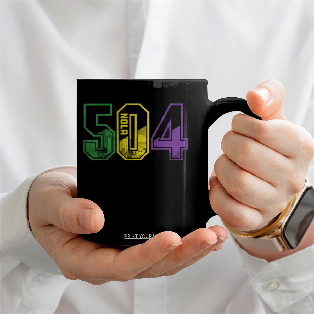 Mardi Gras 504 Nola New Orleans Louisiana LA Coffee Mug TS11 Print Your Wear