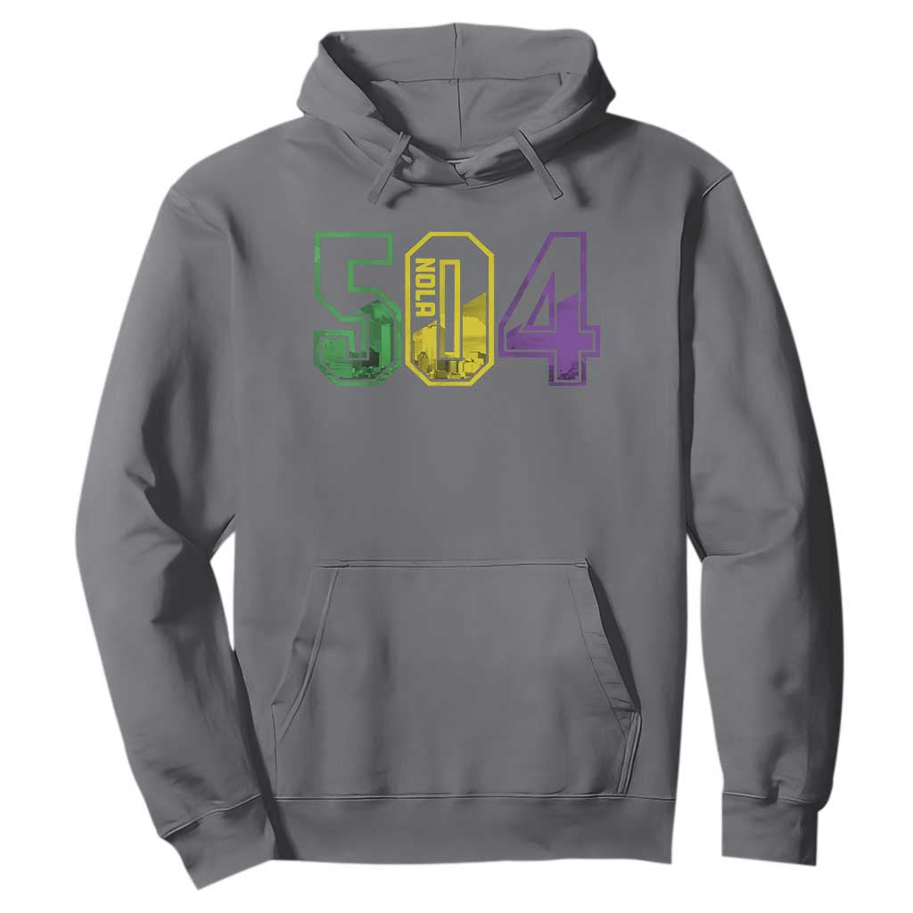 Mardi Gras 504 Nola New Orleans Louisiana LA Hoodie TS11 Charcoal Print Your Wear