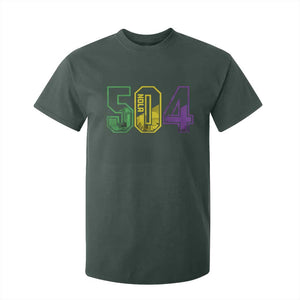 Mardi Gras 504 Nola New Orleans Louisiana LA T Shirt For Kid TS11 Dark Forest Green Print Your Wear
