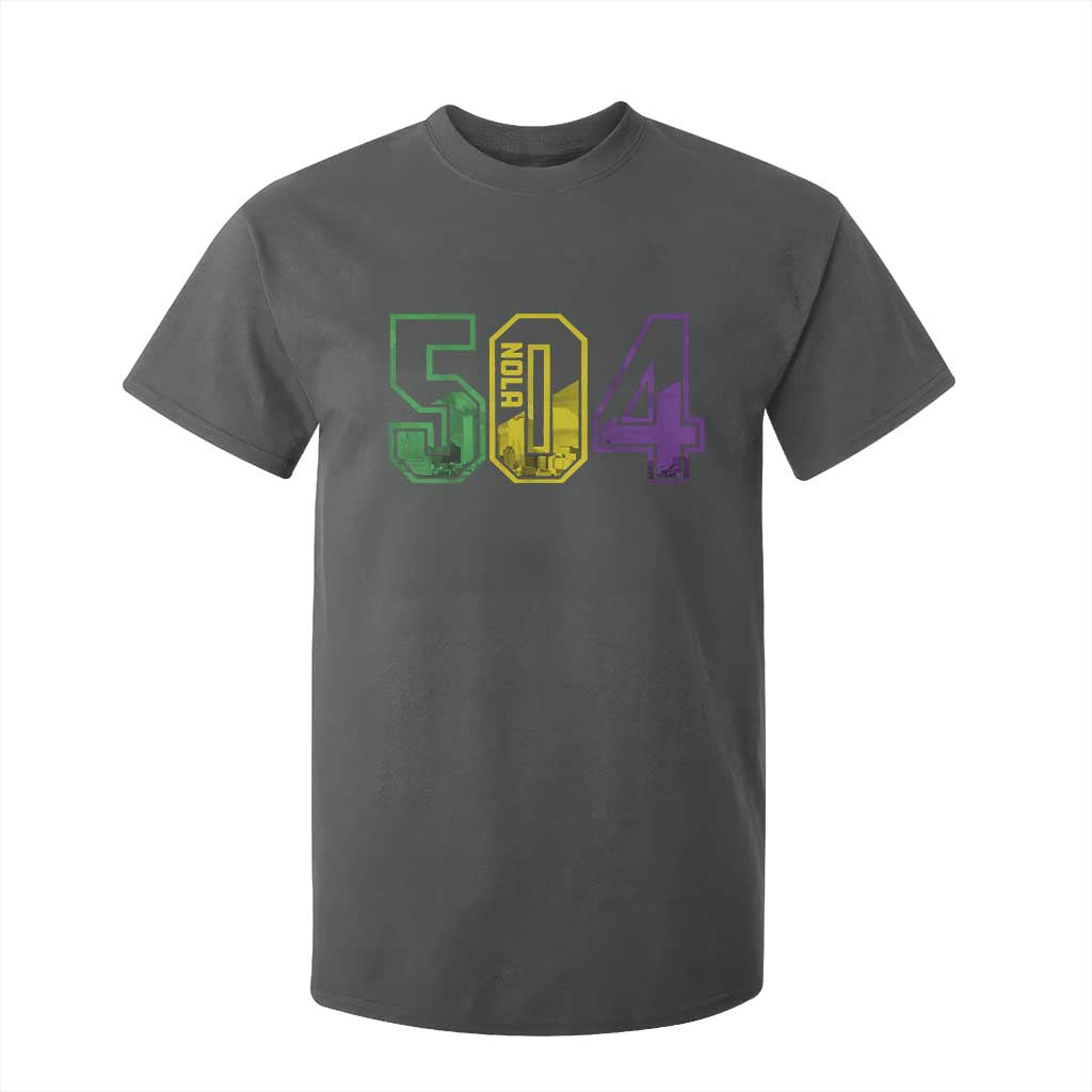 Mardi Gras 504 Nola New Orleans Louisiana LA T Shirt For Kid TS11 Dark Heather Print Your Wear