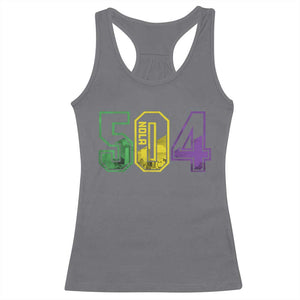 Mardi Gras 504 Nola New Orleans Louisiana LA Racerback Tank Top TS11 Charcoal Print Your Wear