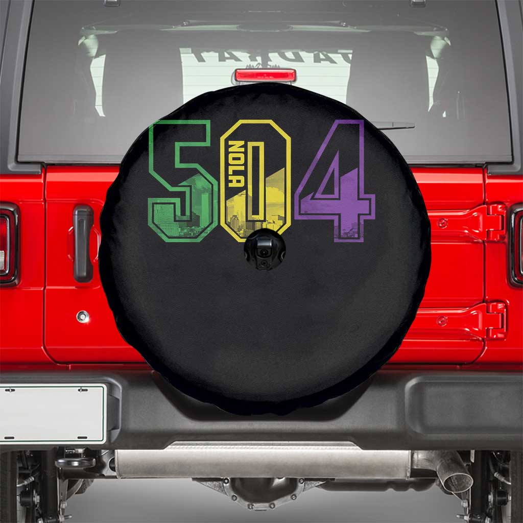 Mardi Gras 504 Nola New Orleans Louisiana LA Spare Tire Cover TS11 Black Print Your Wear