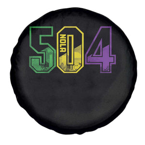 Mardi Gras 504 Nola New Orleans Louisiana LA Spare Tire Cover TS11 Print Your Wear
