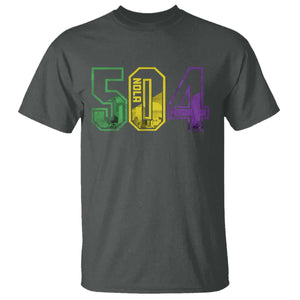 Mardi Gras 504 Nola New Orleans Louisiana LA T Shirt TS11 Dark Heather Print Your Wear