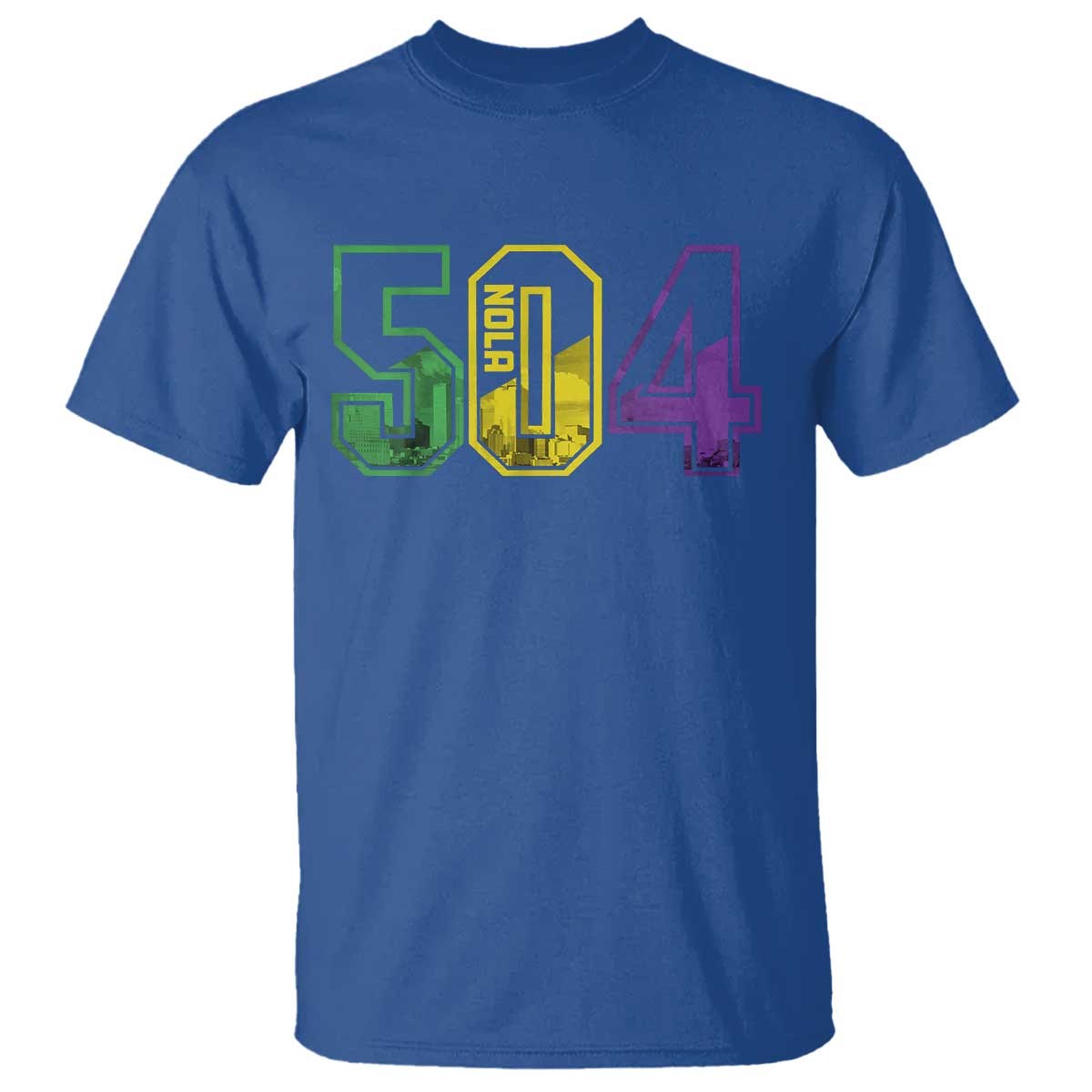 Mardi Gras 504 Nola New Orleans Louisiana LA T Shirt TS11 Royal Blue Print Your Wear