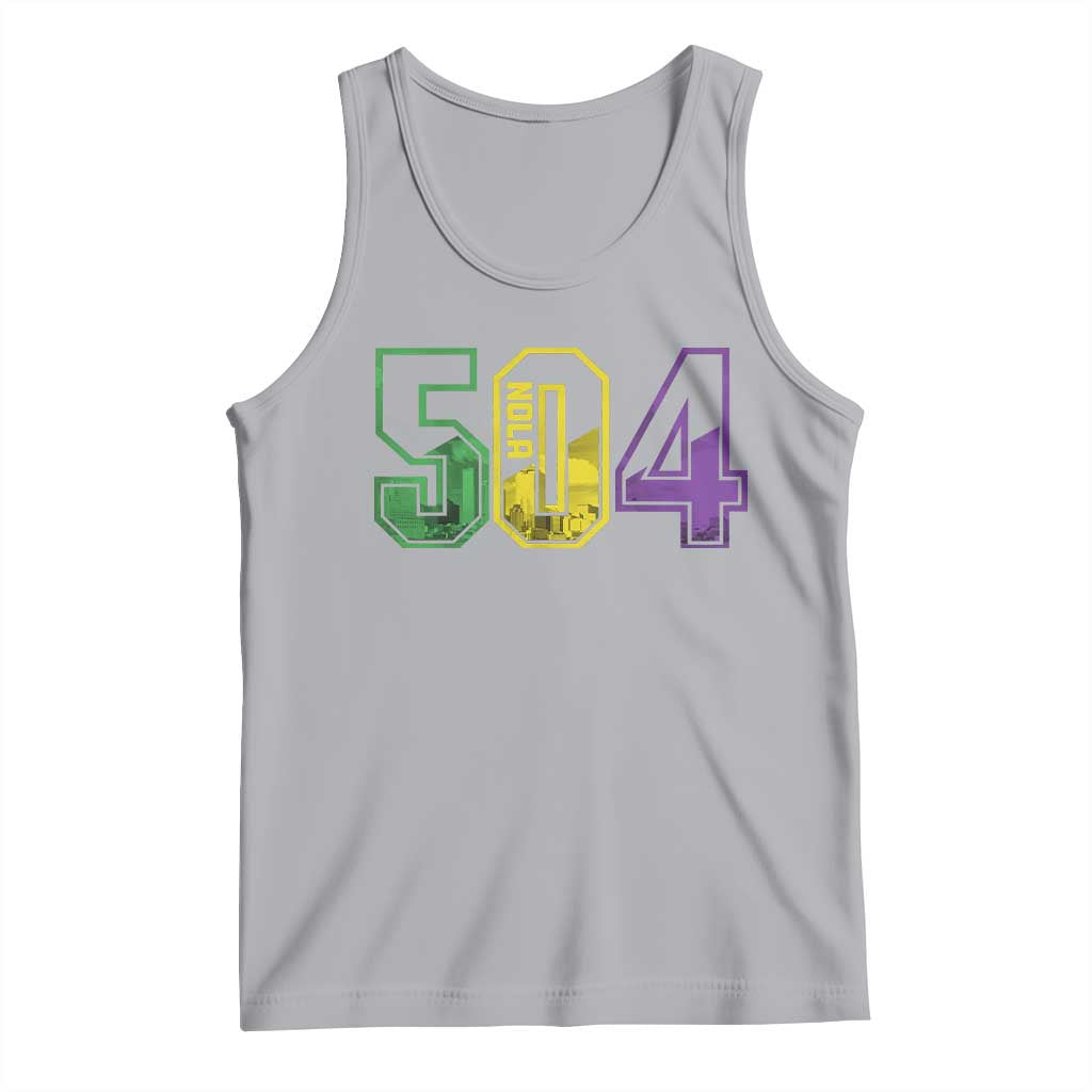 Mardi Gras 504 Nola New Orleans Louisiana LA Tank Top TS11 Athletic Heather Print Your Wear