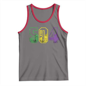 Mardi Gras 504 Nola New Orleans Louisiana LA Tank Top TS11 Deep Heather Red Print Your Wear