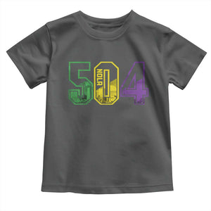 Mardi Gras 504 Nola New Orleans Louisiana LA Toddler T Shirt TS11 Dark Heather Print Your Wear