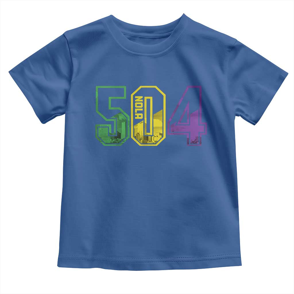 Mardi Gras 504 Nola New Orleans Louisiana LA Toddler T Shirt TS11 Royal Blue Print Your Wear